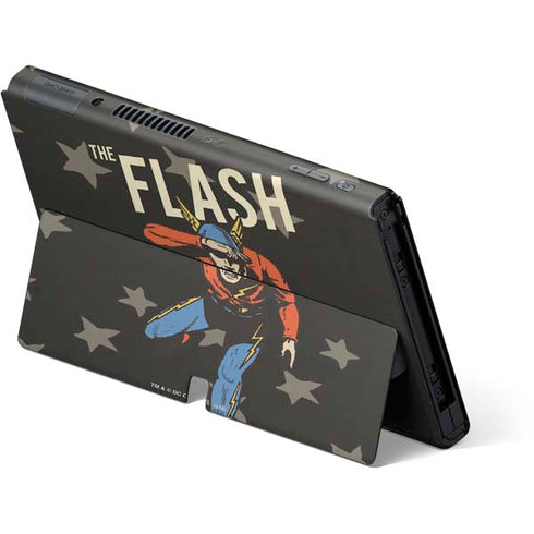 DC Comics The Flash Retro Action Pose Nintendo Switch OLED (2021) Skin